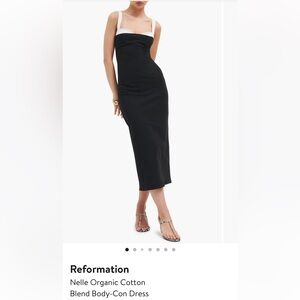 Reformation Nelle Organic Cotton Blend Body-con dress. Size S.